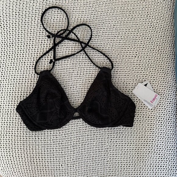 Freya Sundance Bikini Top - Black size 32DD NWT - Picture 3 of 7